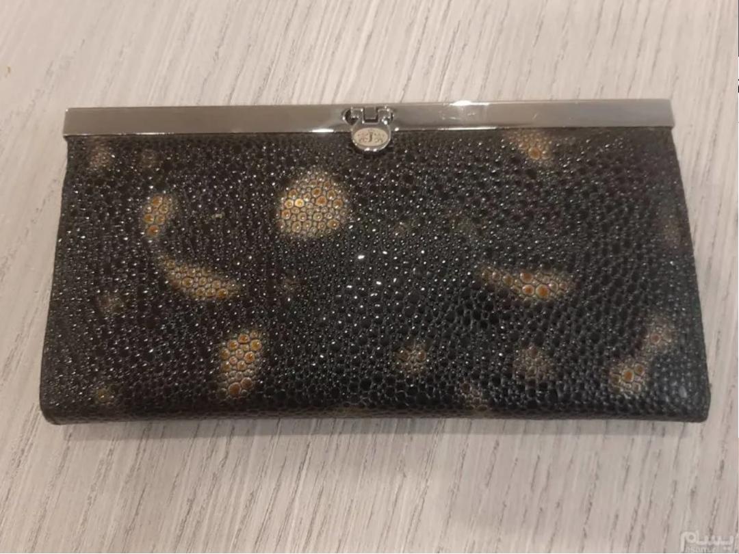 کیف پول چرم پوست ماری زنانه ( وارداتی )