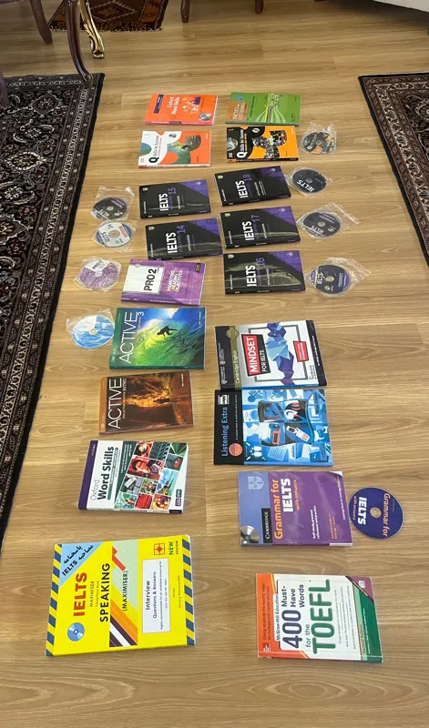 تعداد 20 عدد کتاب زبان اموزشی ایلتس