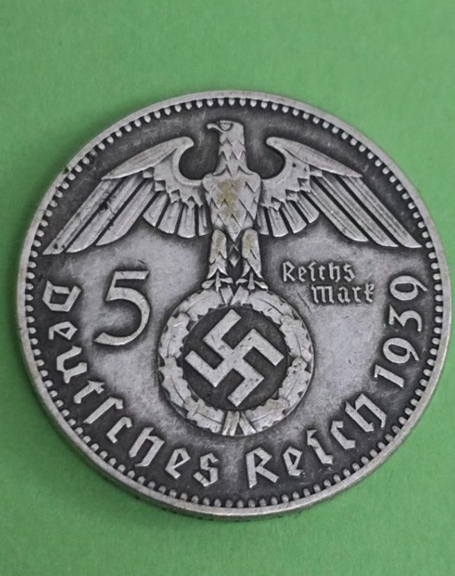 سکه آلمان نقره 5 مارک قدیمی دوره رایش