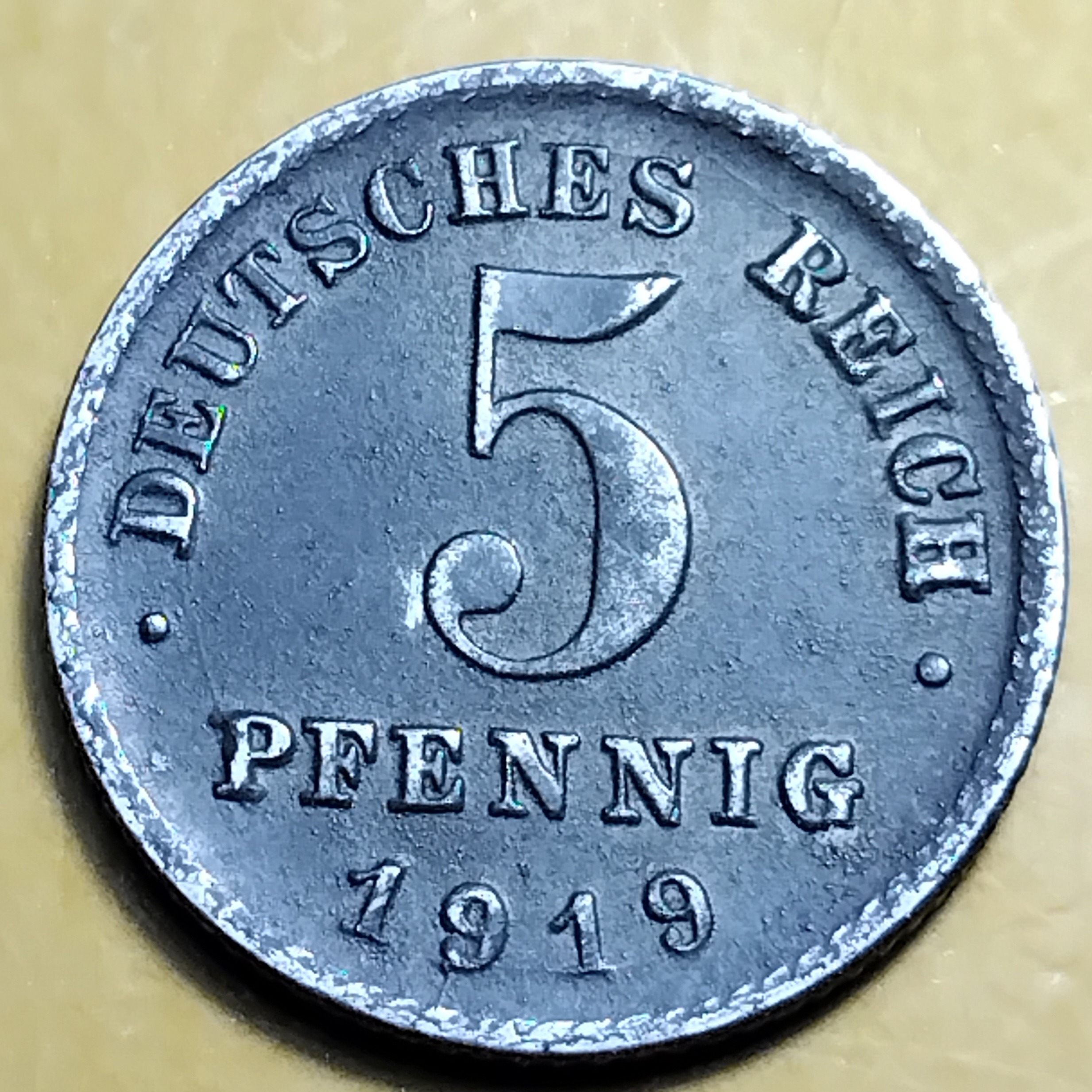 سکه آلمان 5 فنیگ قدیمی تاریخ نایاب 1919 ش 177