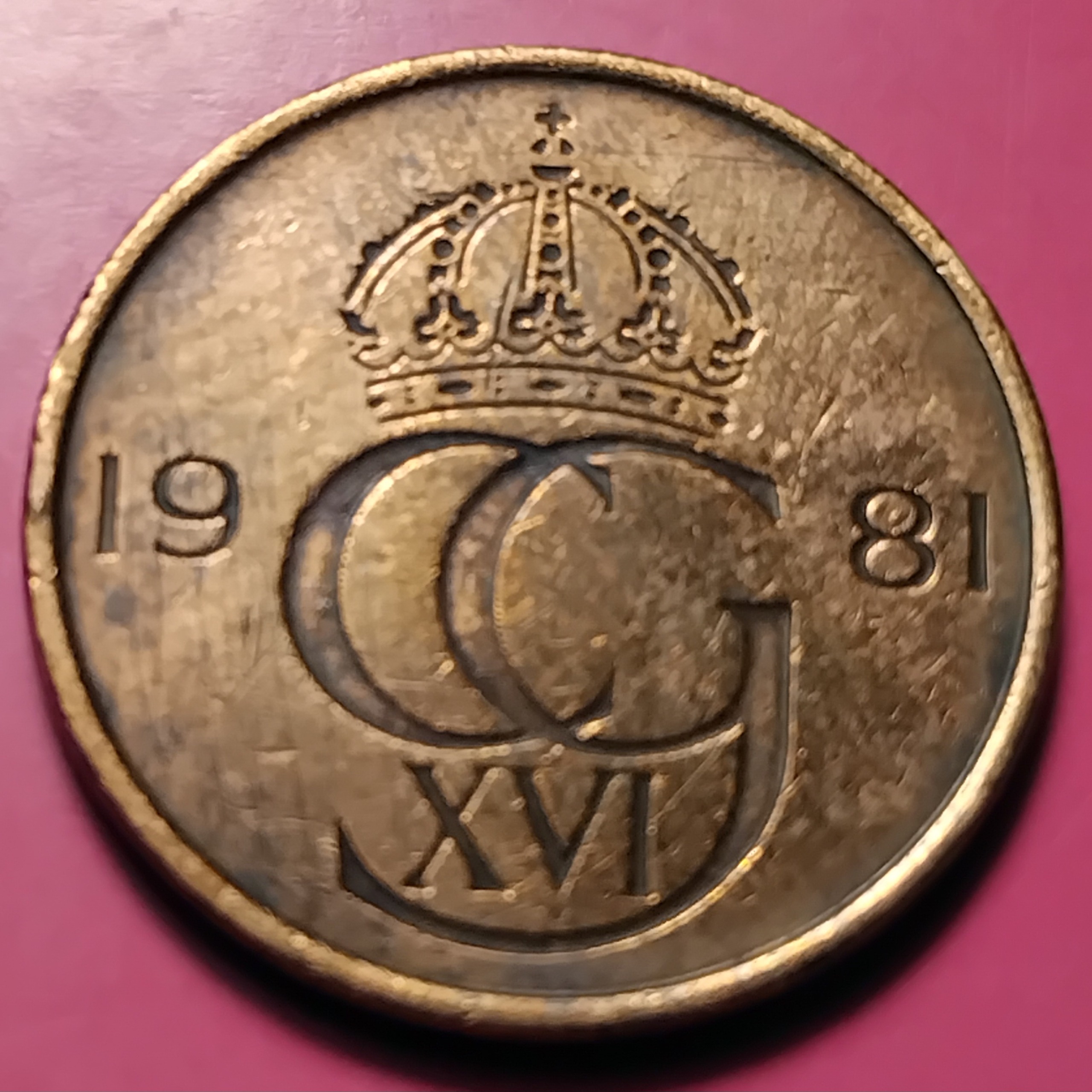 سکه سوید 5 اوره مسی سال 1981 ش 40