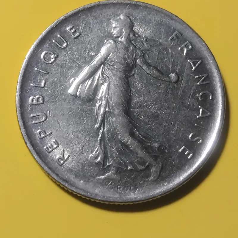 سکه فرانسه. 5 فرانک سال1972 ش 144