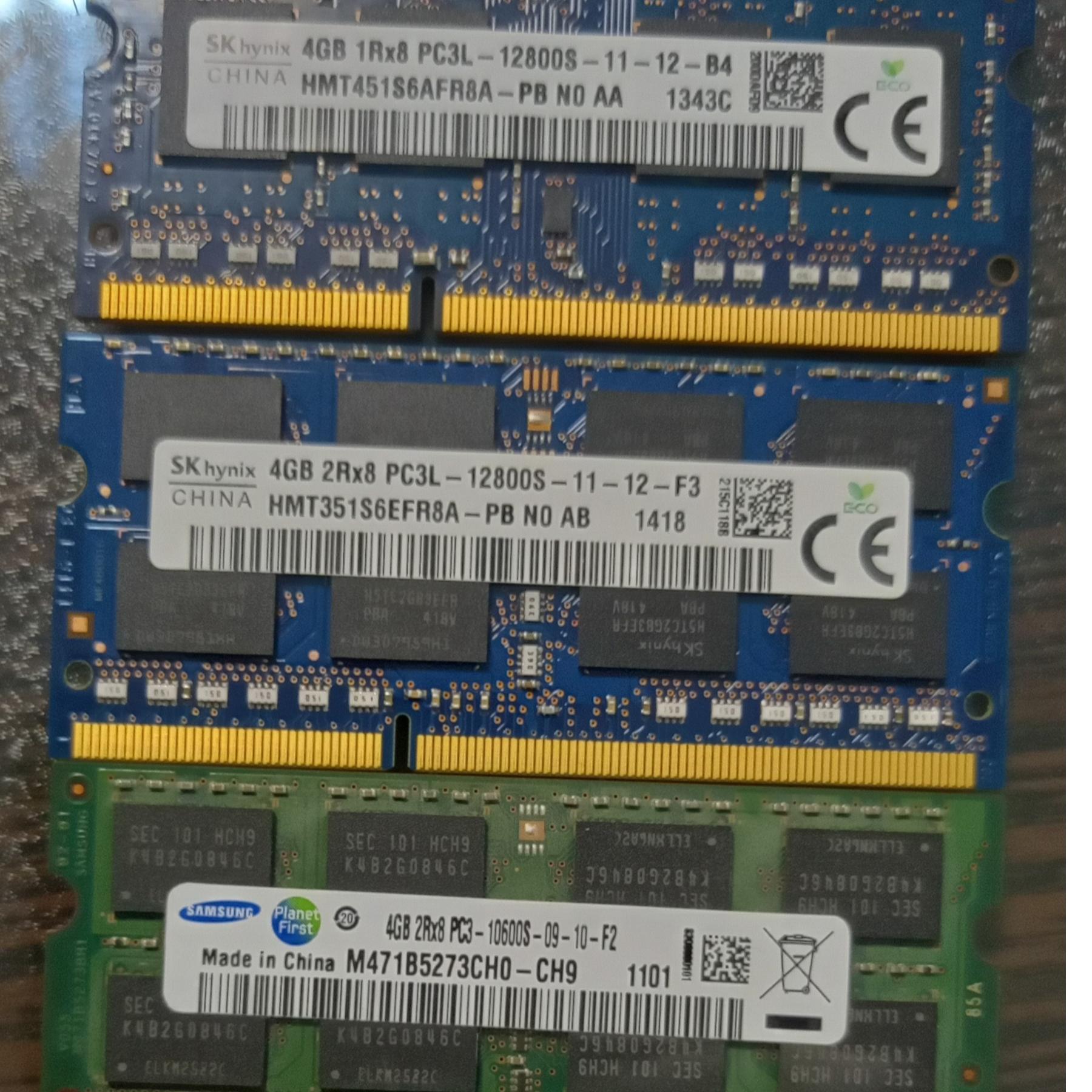 رم لپ تاپ چهار گیگابایت ddr3-12800