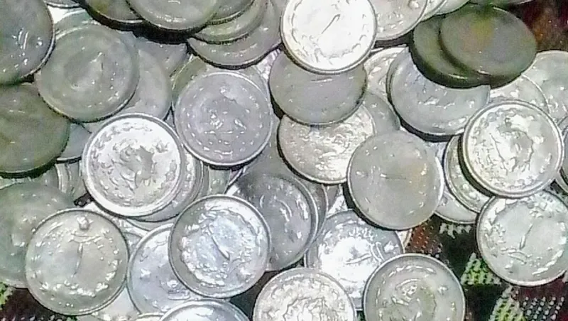 100عدد سکه یک ریال پهلوی دوم