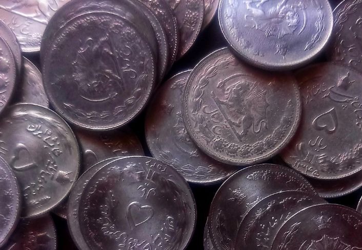 100 عدد سکه 5 ریال محمدرضا پهلوی با کیفیت خوب