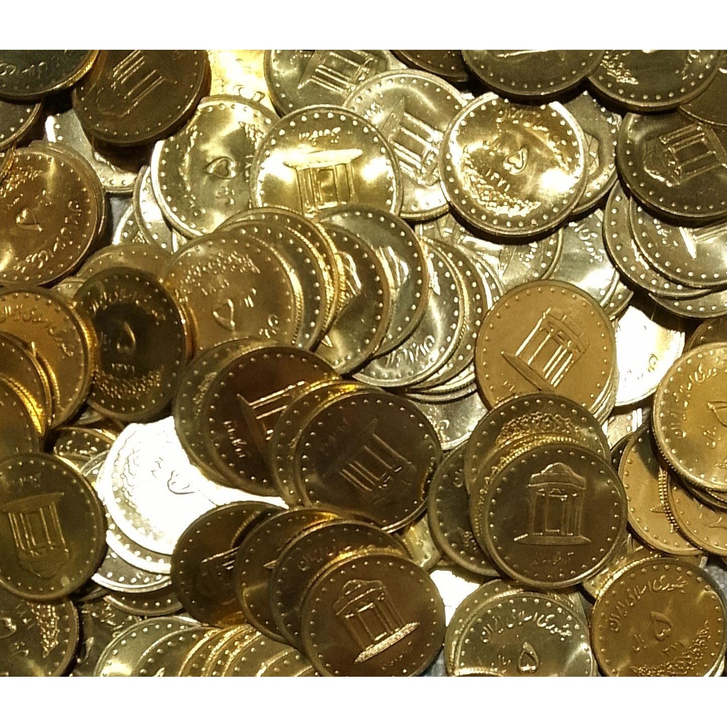 1000 عدد سکه بانکی 5 ریال برنزی حافظ توضیح