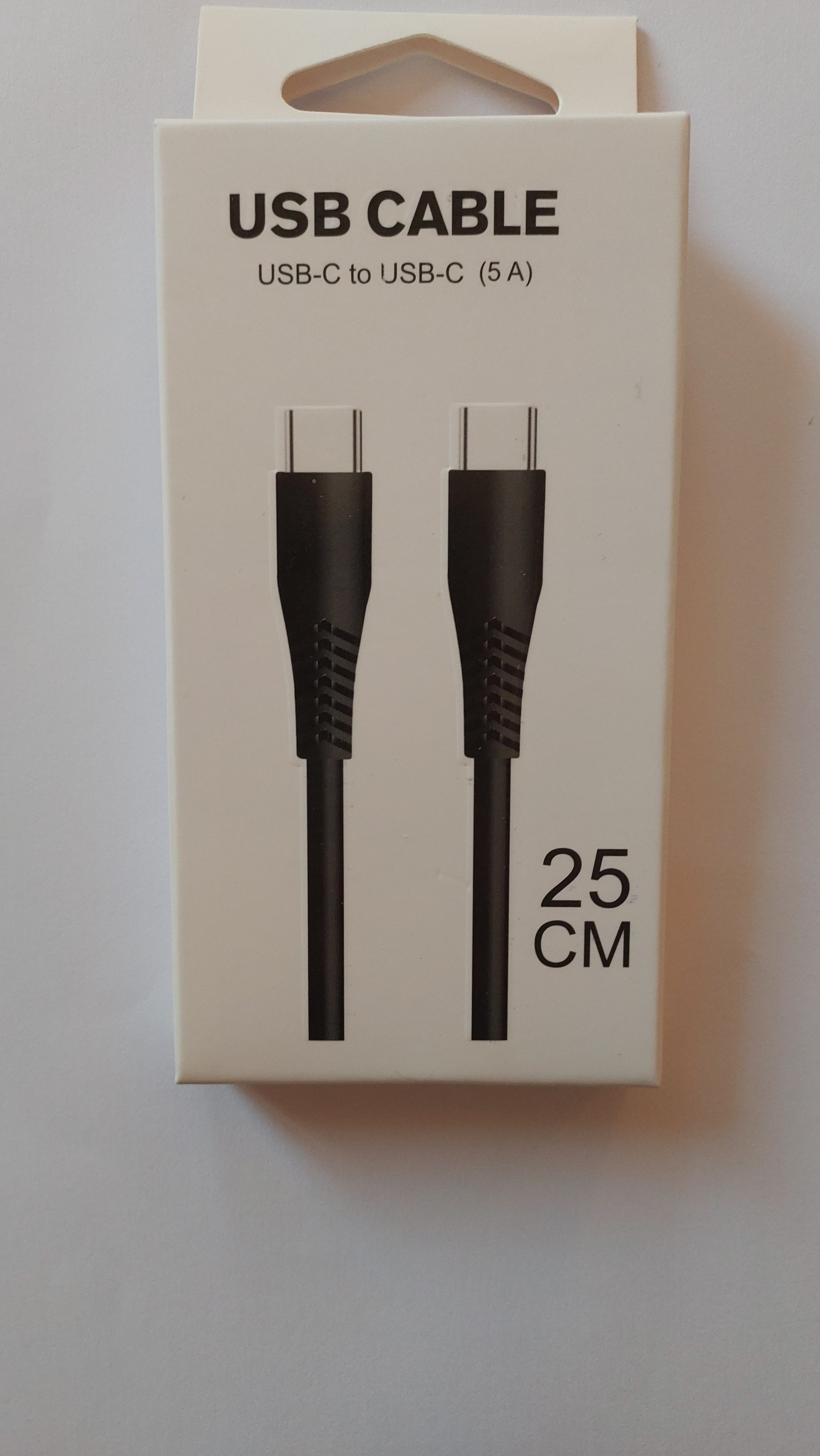 کابل شارژ دوسرتایپ سی 5 آمپرفست شارژ25سانتی