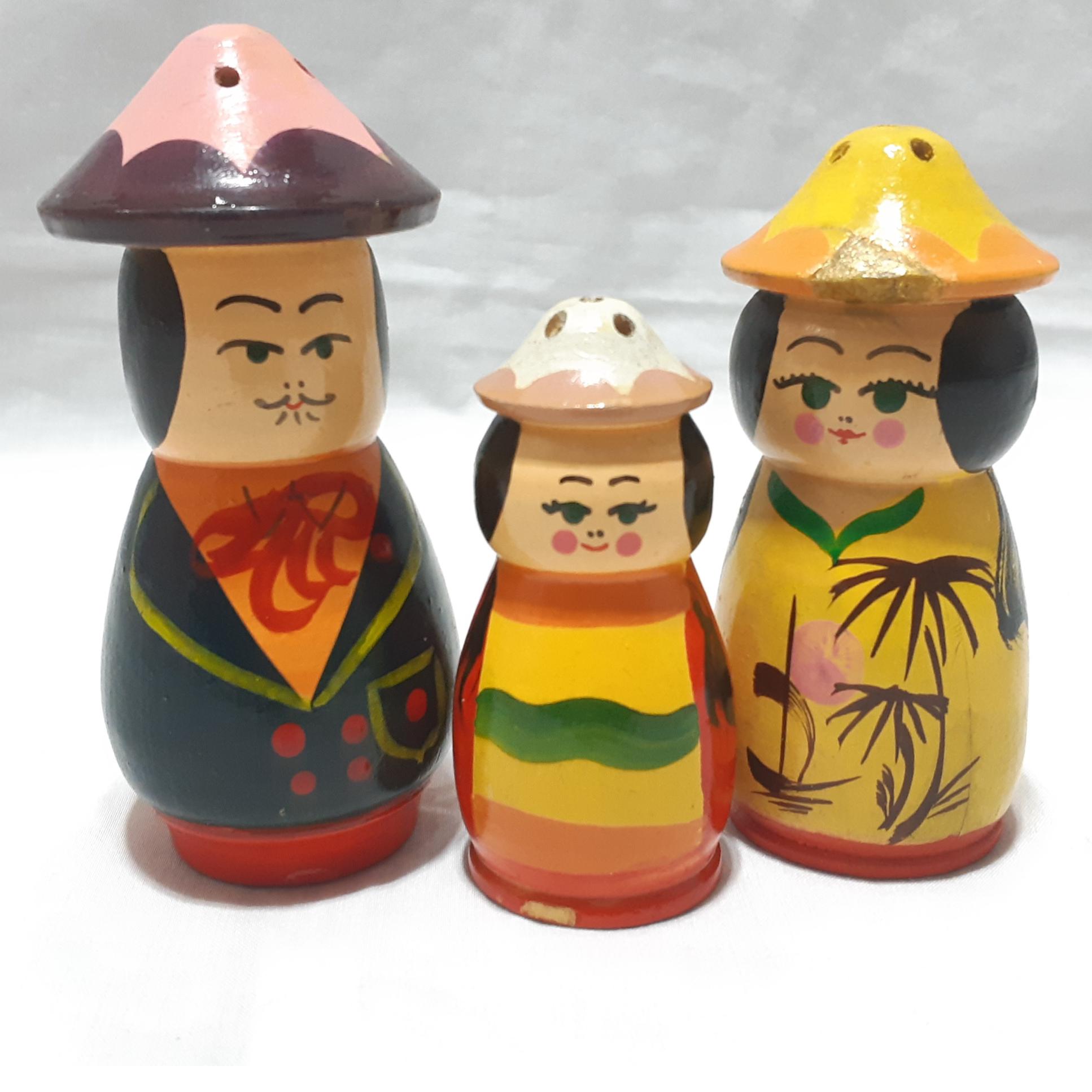 نمکدان و جا ادویه چوبی روسی