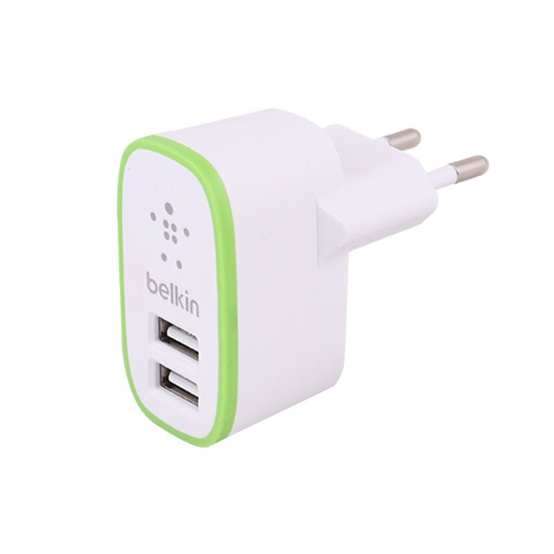شارژر دیواری 2 پورت belkin بهمراه کابل آیفون