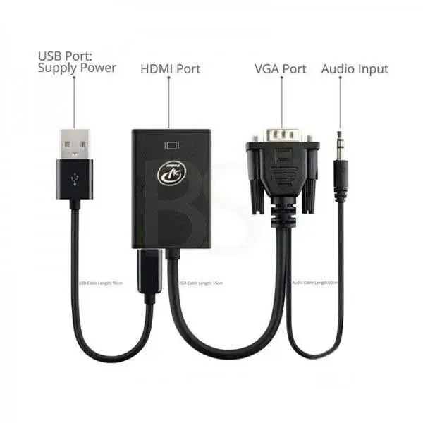 تبدیل VGA به HDMI صدا دار - XP-T906G