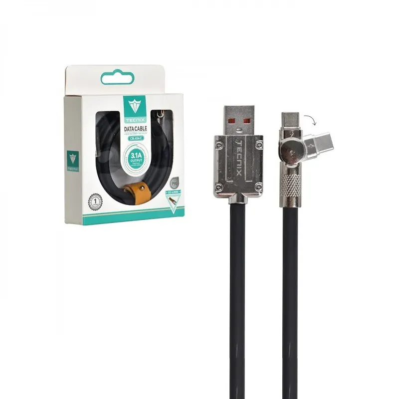 کابل شارژ و دیتا TYPE-C تکنیکس CBL-834-C سوکت فلزی