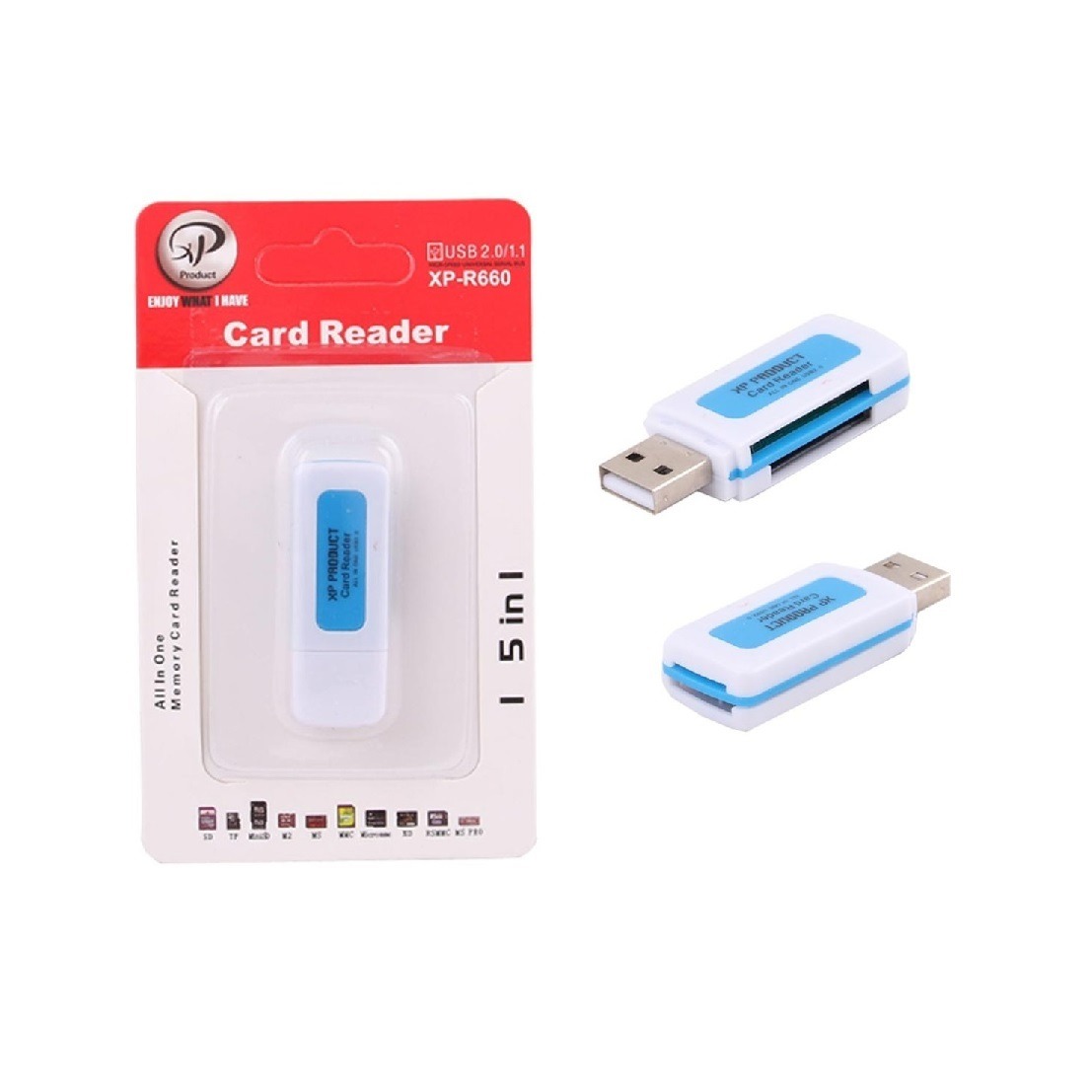 رم ریدر XP-R660A - رنگ آبی روشن