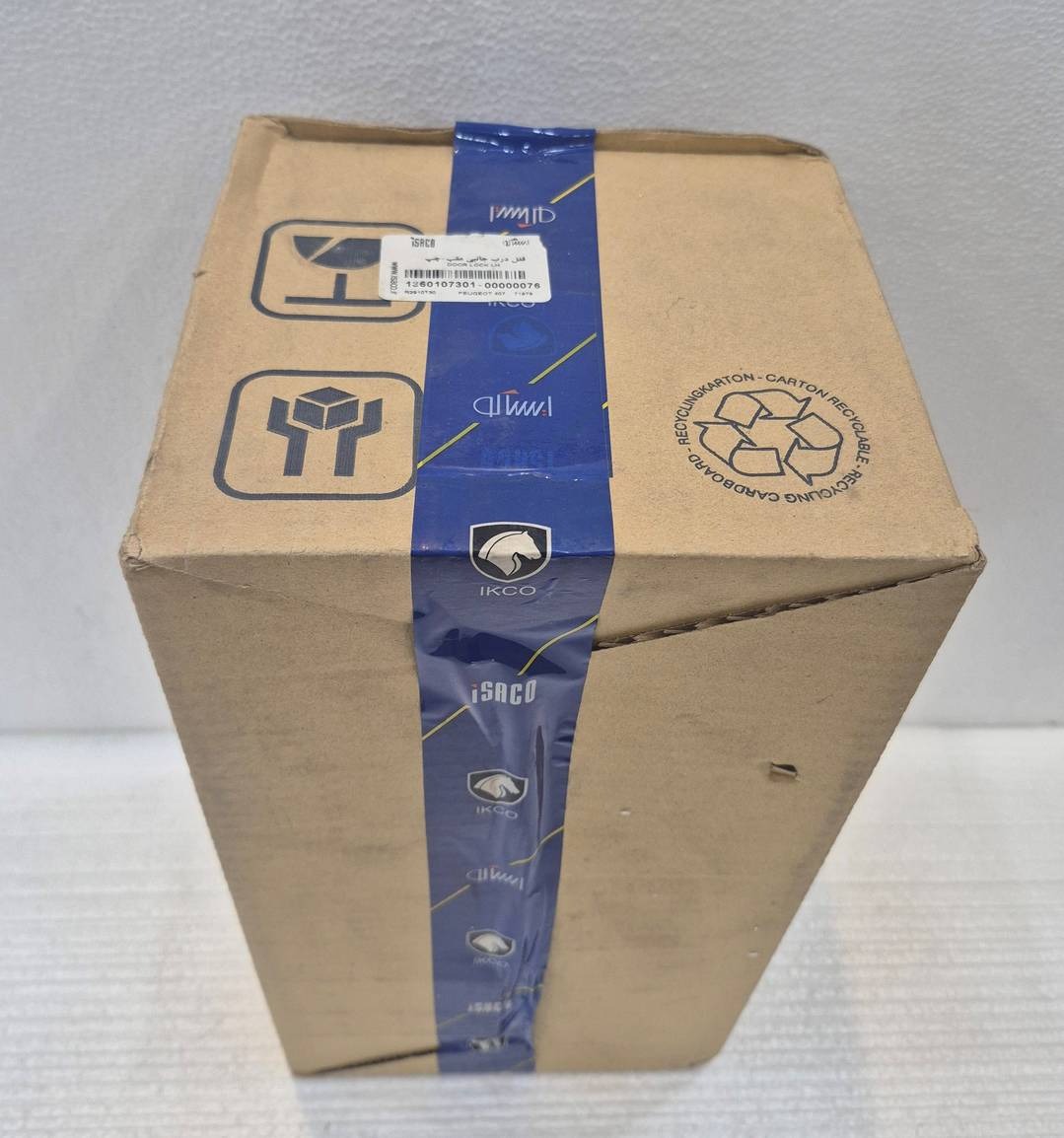 قفل درب عقب چپ اورجینال پژو 407 لیبل ایساکو