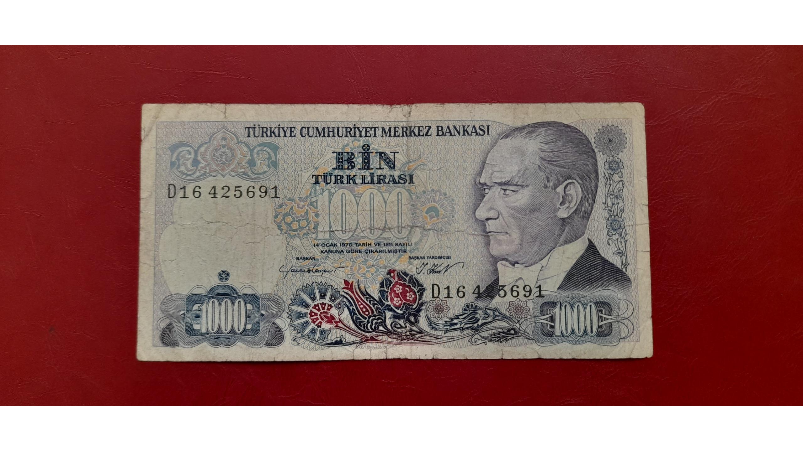اسکناس 1000لیر قدیمی ترکیه