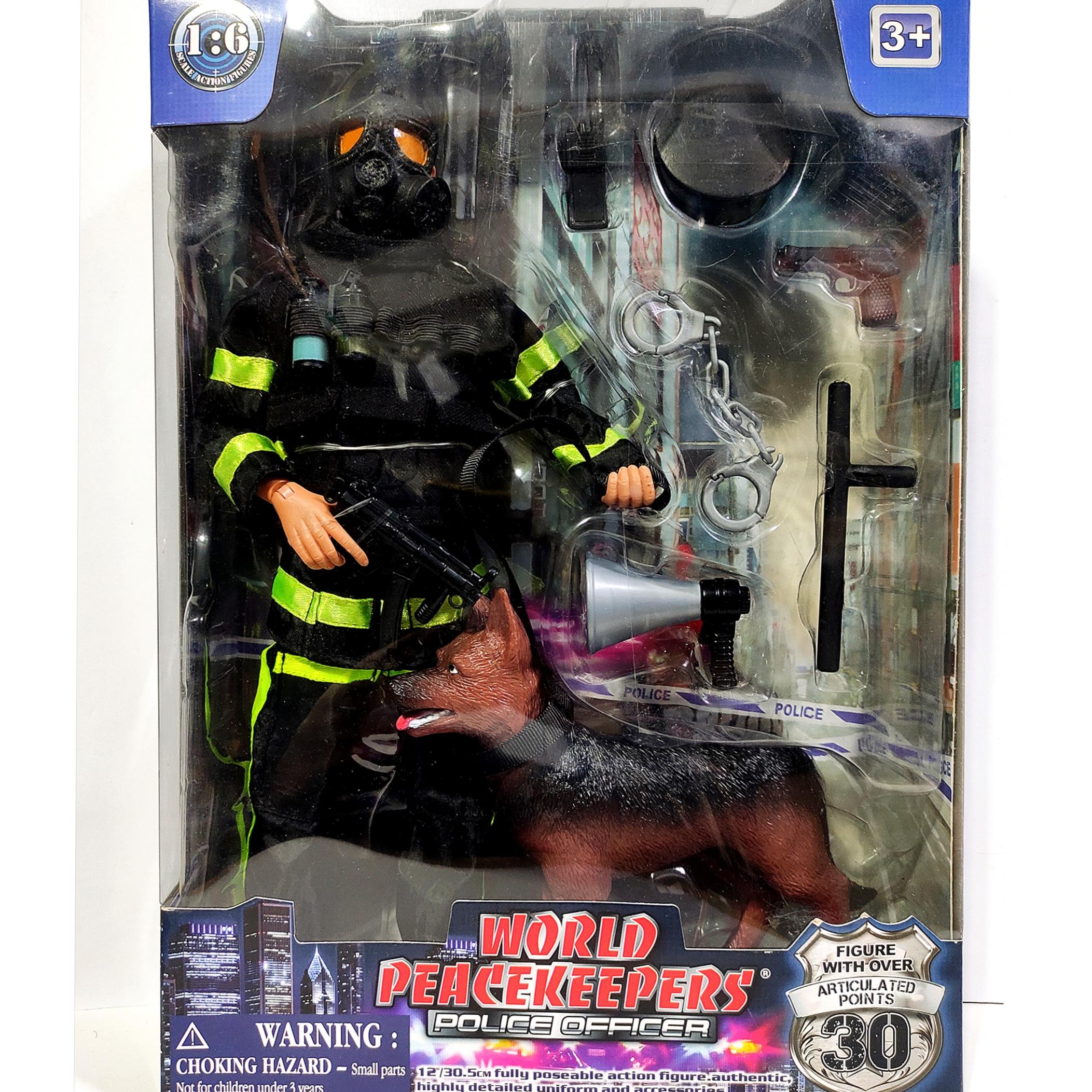 اکشن فیگور سرباز نیروی ویژه پلیس همراه با سگ