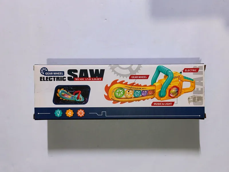 اسباب بازی اره برقی موزیکال چرخ دنده ای