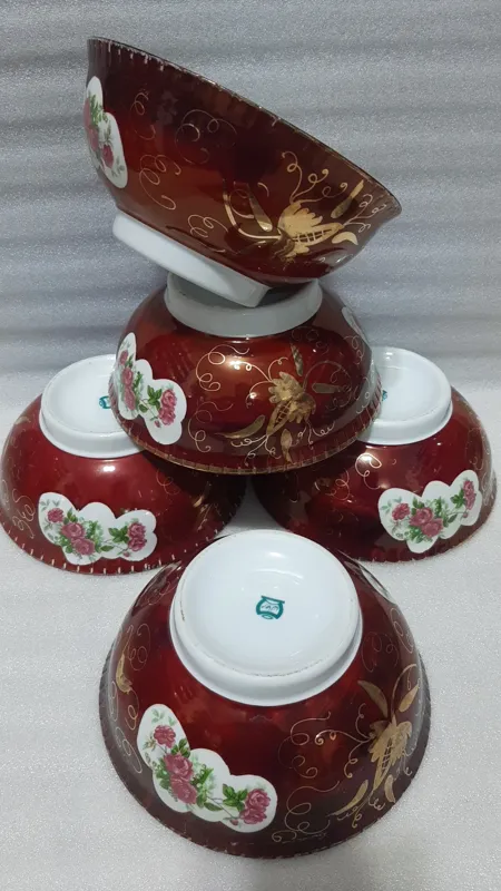 کاسه ابگوشتی قرمز طلاکوب