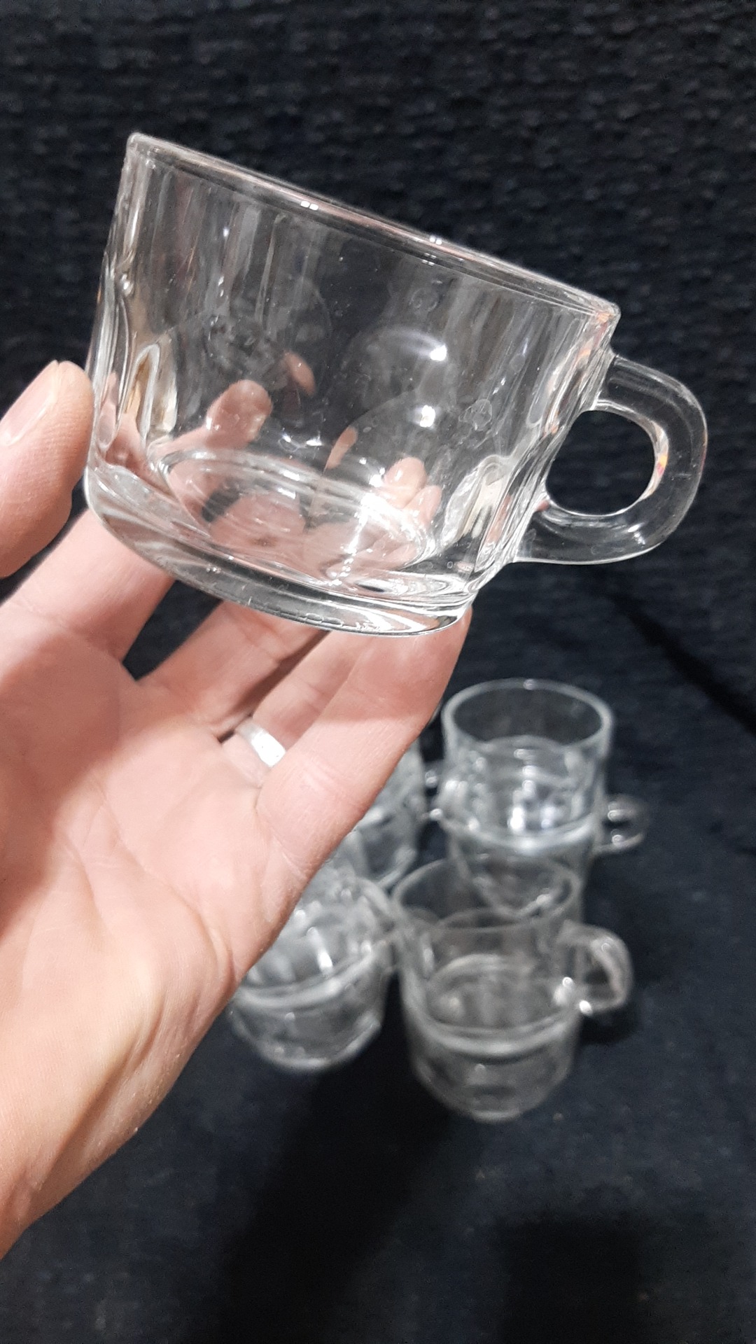 فنجان دسته دار عینکی فرانسه قدیم