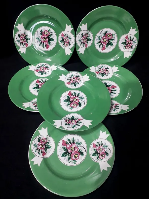 بشقاب پیش دستی سبز تاجی