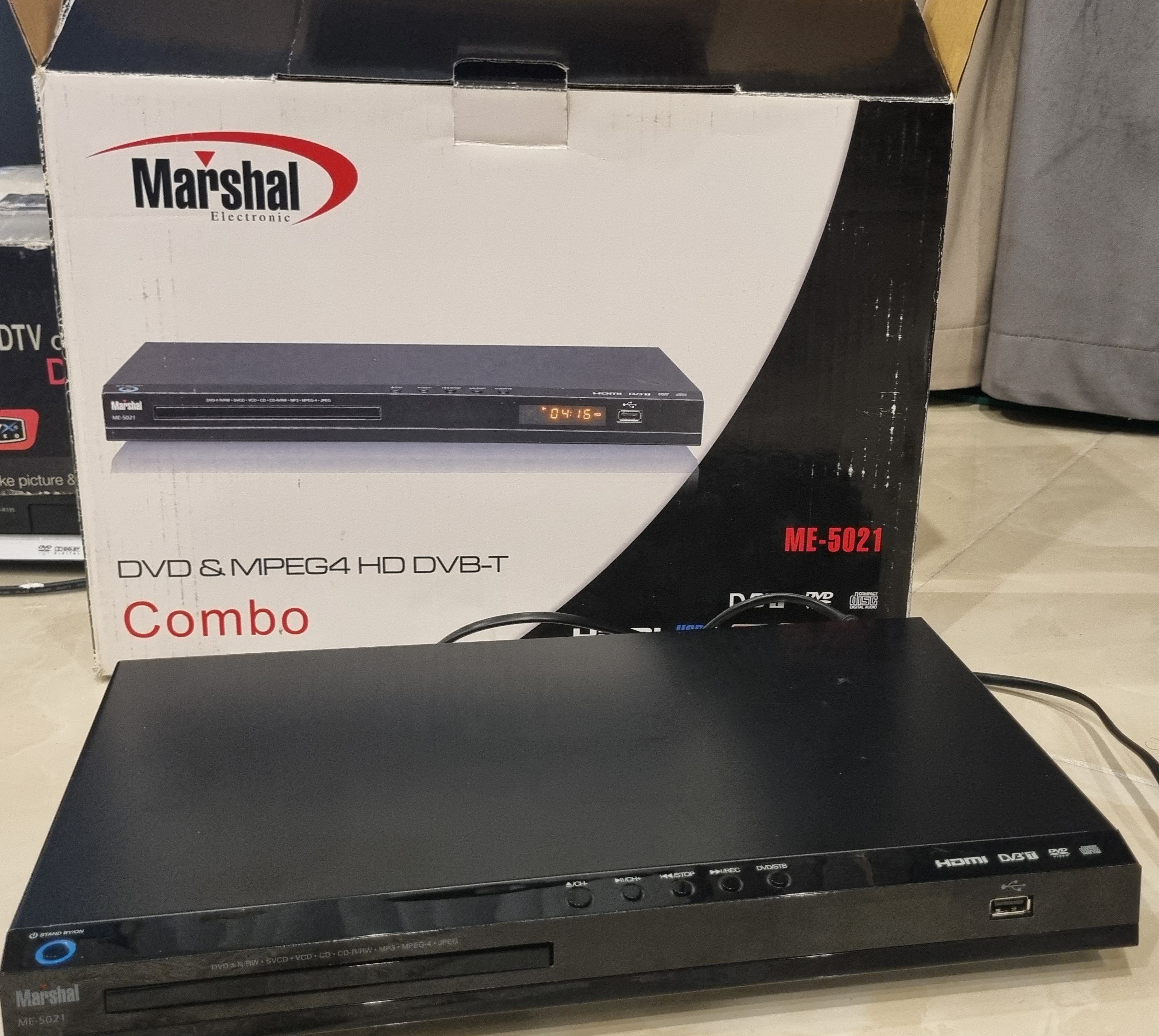 مزایده گیرنده دیجیتال و پخش DVD مارشال ME5021