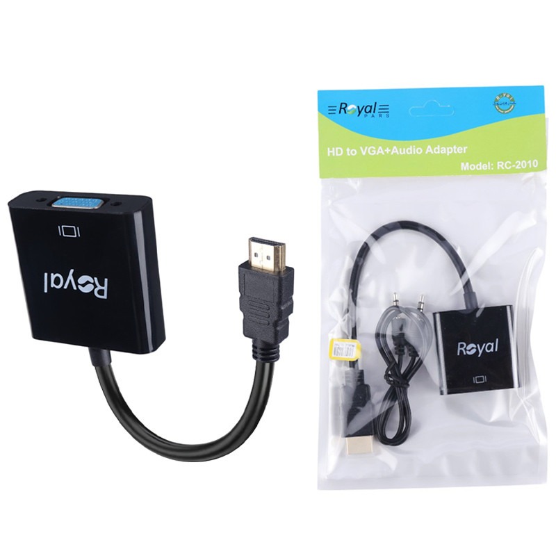 تبدیل HDMI به VGA رویال Royal کابل صدا