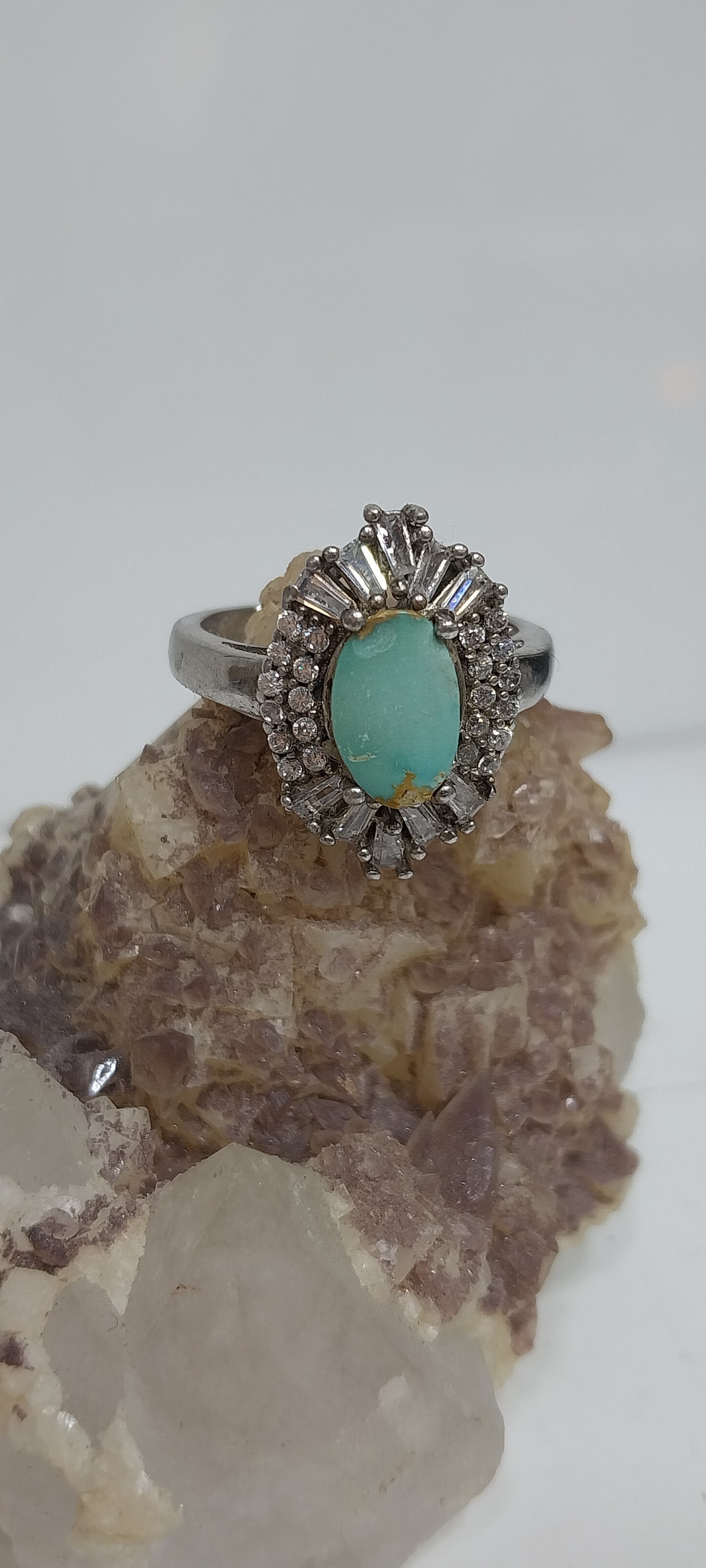 انگشتر نقره 925 با فاکتور نگین فیروزه اصل نیشابور