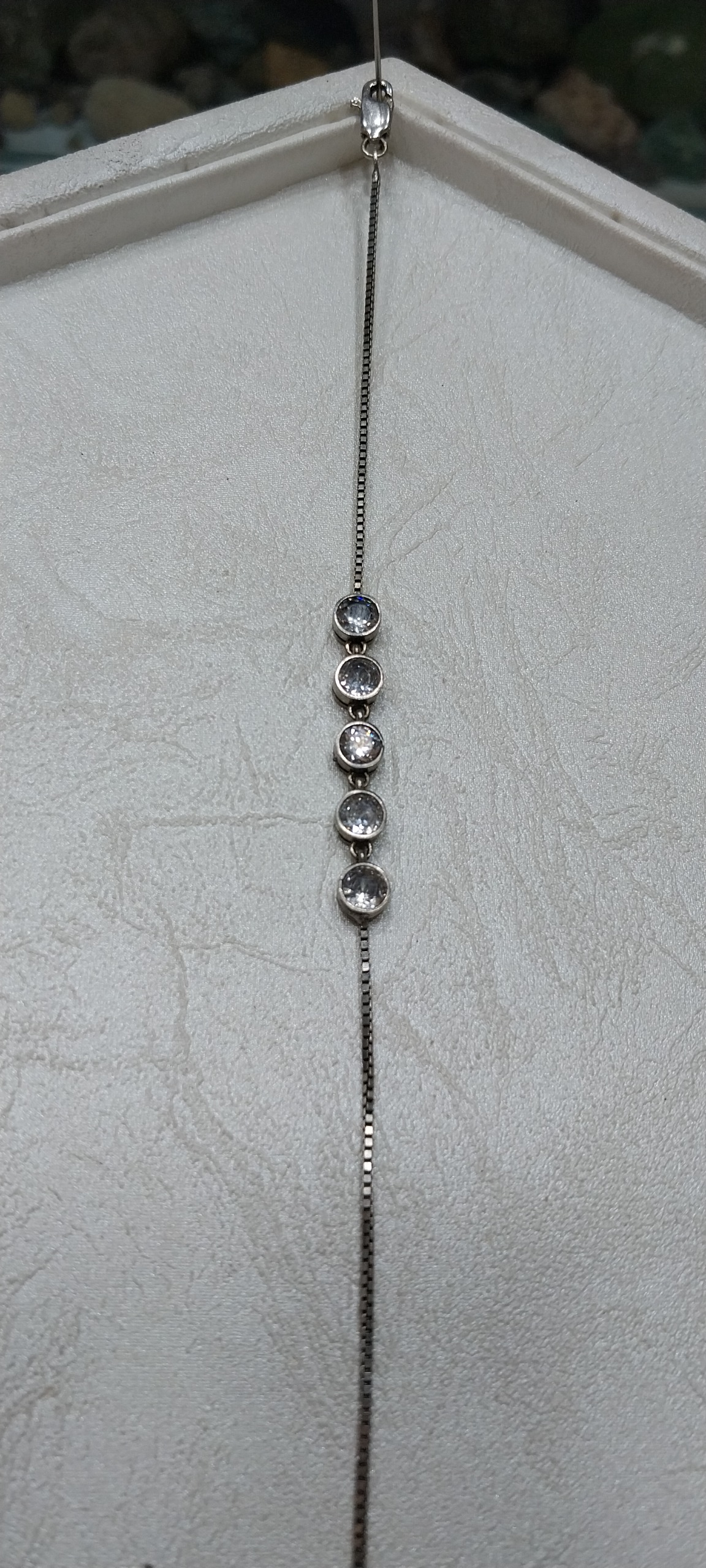 دستبند نقره 925 4.09g. آبکاری رادیوم با فاکتور