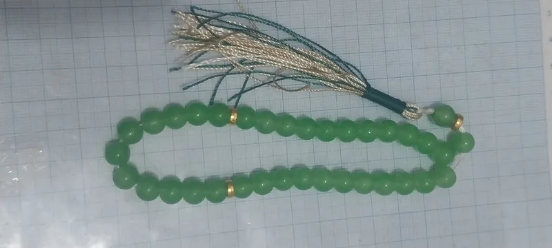 تسبیح 33 دانه عقیق سبز زیبا