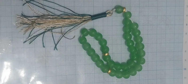 تسبیح 33 دانه عقیق سبز زیبا