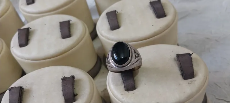 انگشتر7.5گرم نقره 925 انگیس و مخراج برلیان فاکتور