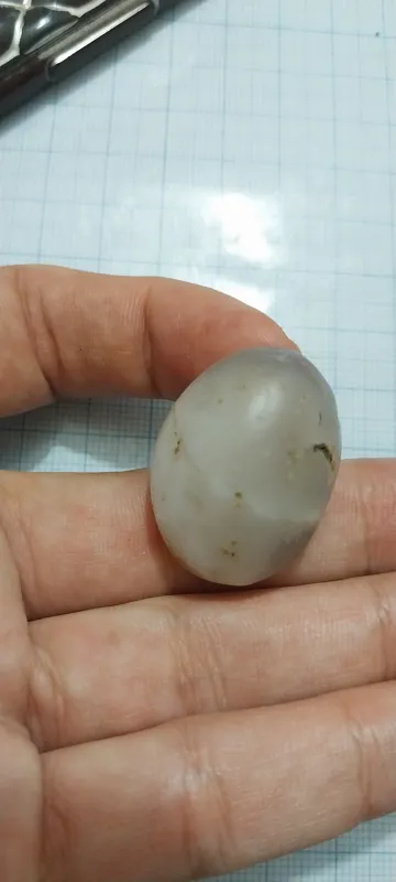 نگین کهنه ترکیبی کوارتز و عقیق طبیعی