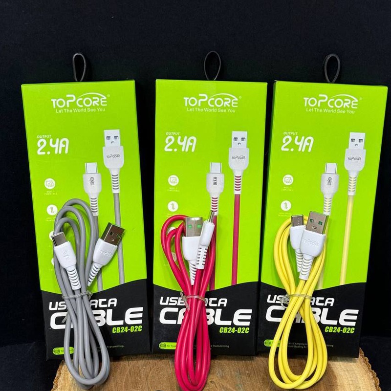 کابل شارژ تایپ سی فست TOPCORE 02C(پک 40 عددی)