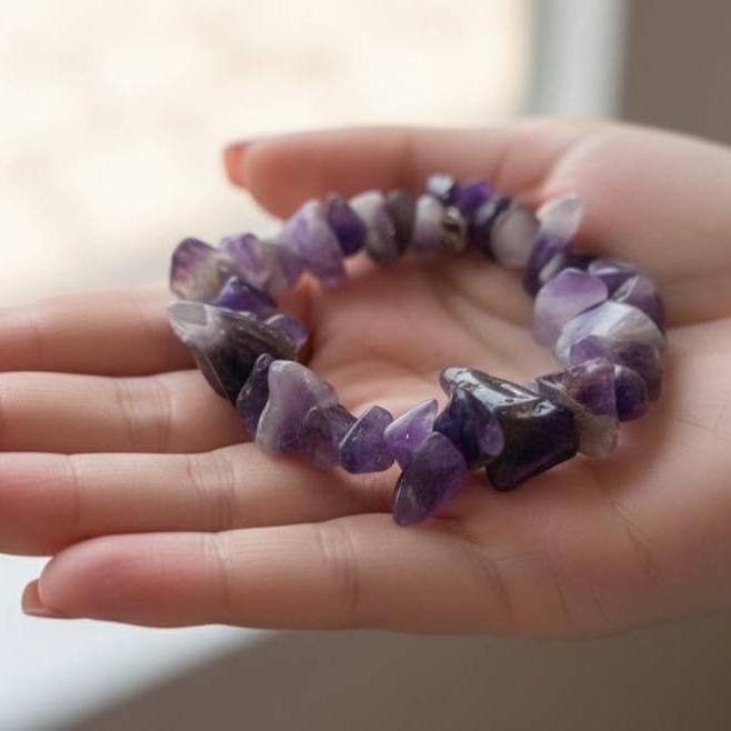 دستبند آمیتیست زنانه و مردانه