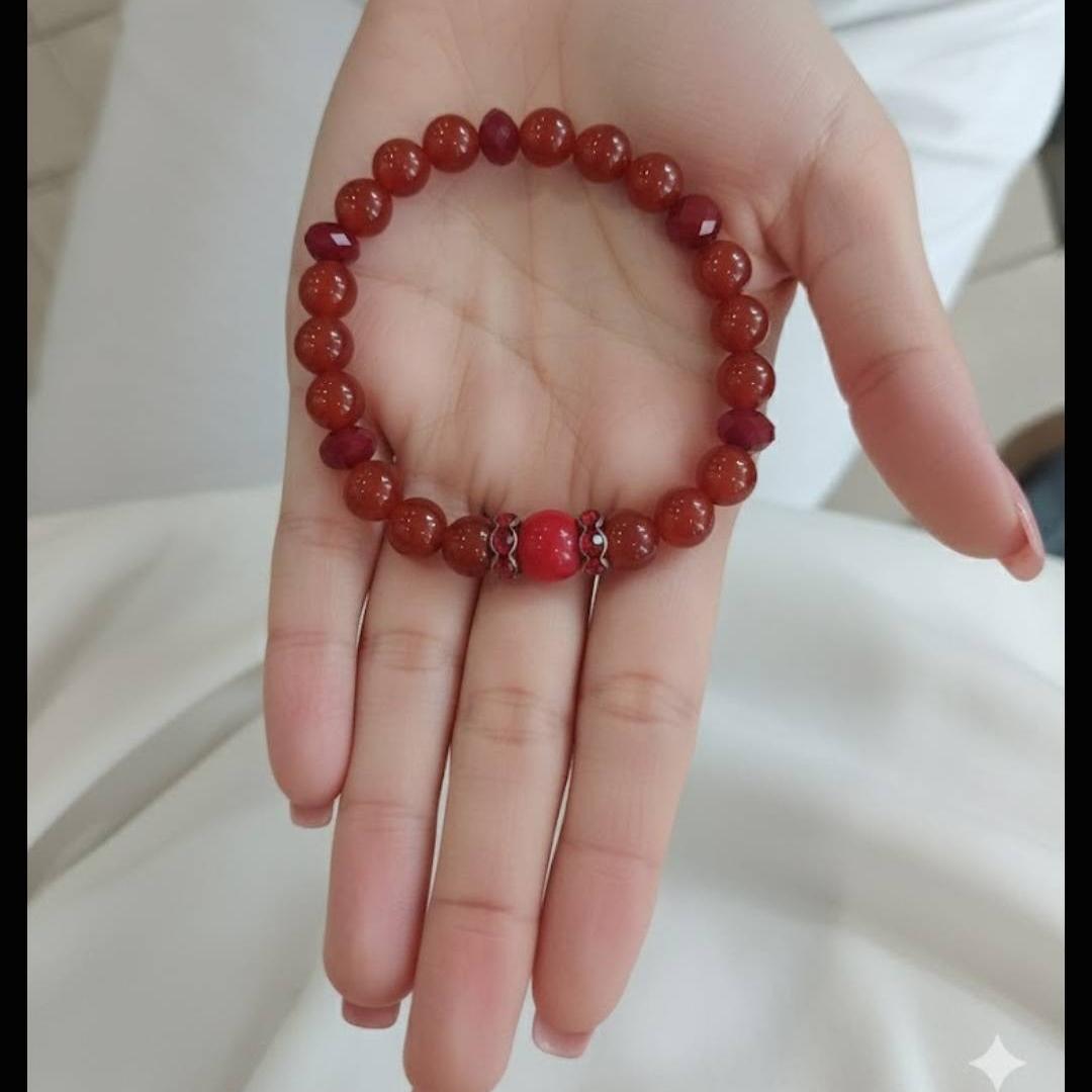 دستبند عقیق و مرجان