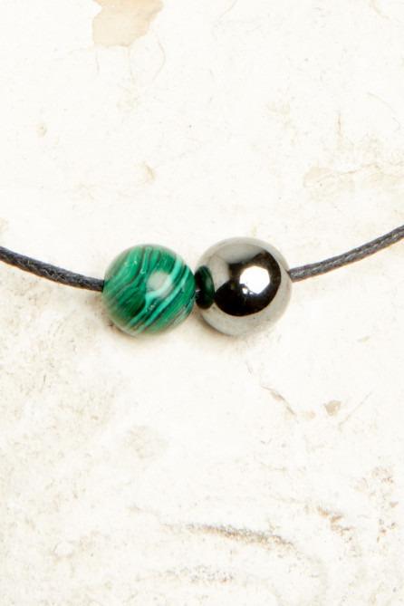 گردنبند حدید مالاکیت