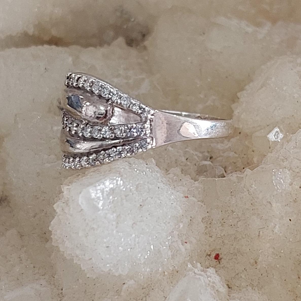 انگشتر نقره زنانه مدل رزا کد 34