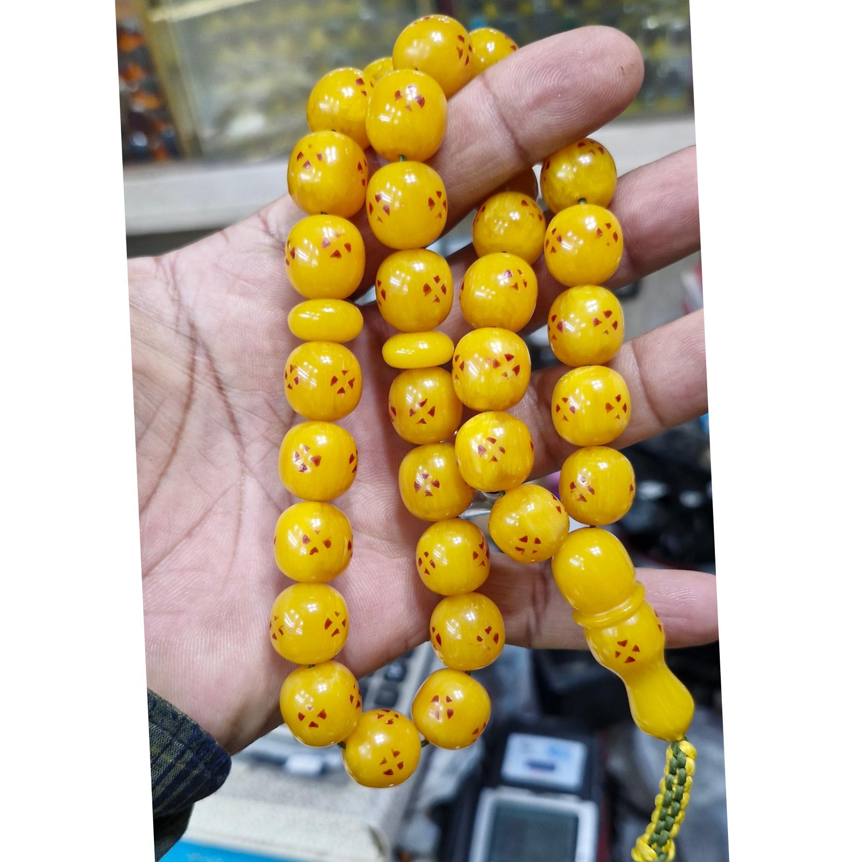 تسبیح سندلوس رگه دار شمش آلمان تراش دست