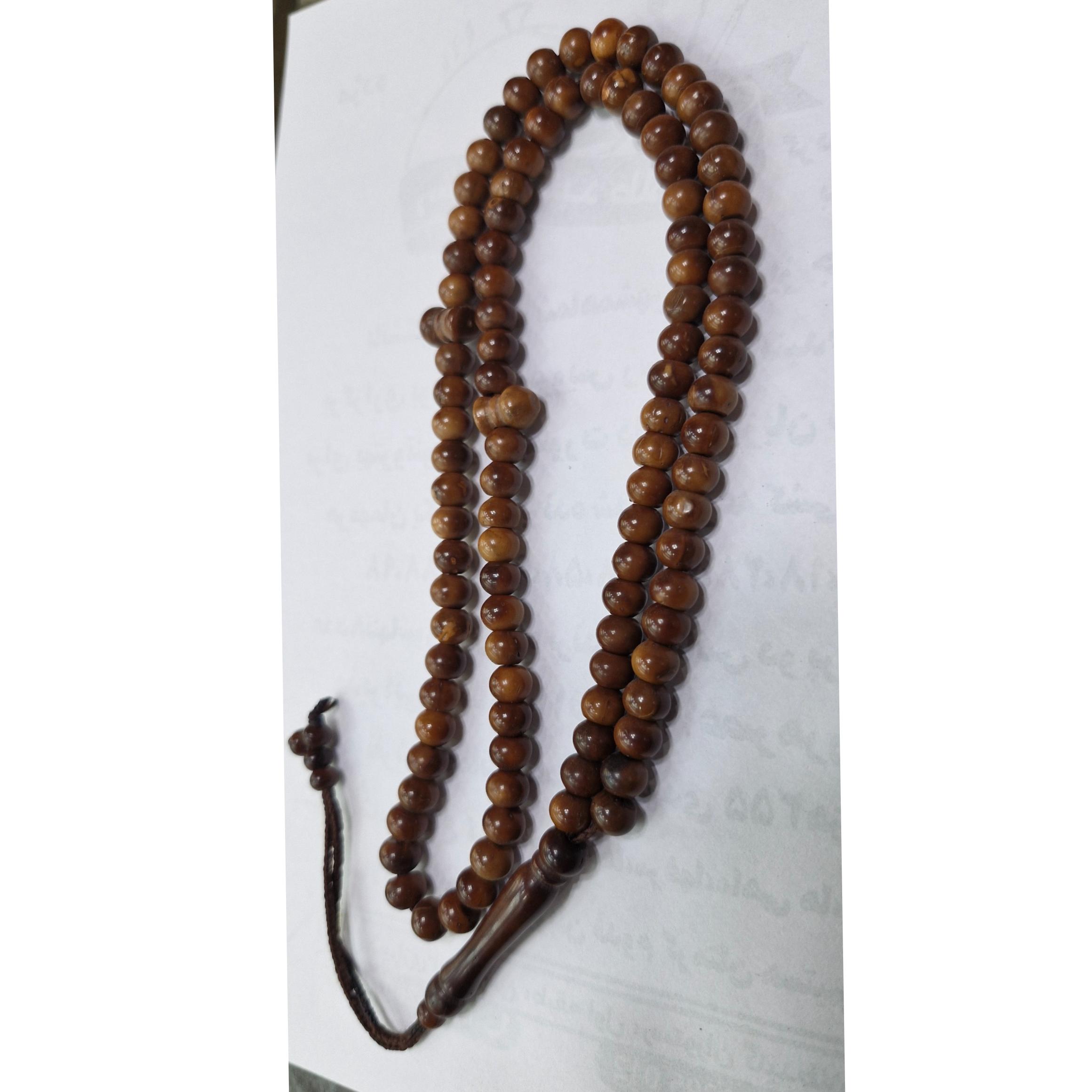 تسبیح کشکول صدویک دانه آفریقایی تراش دست