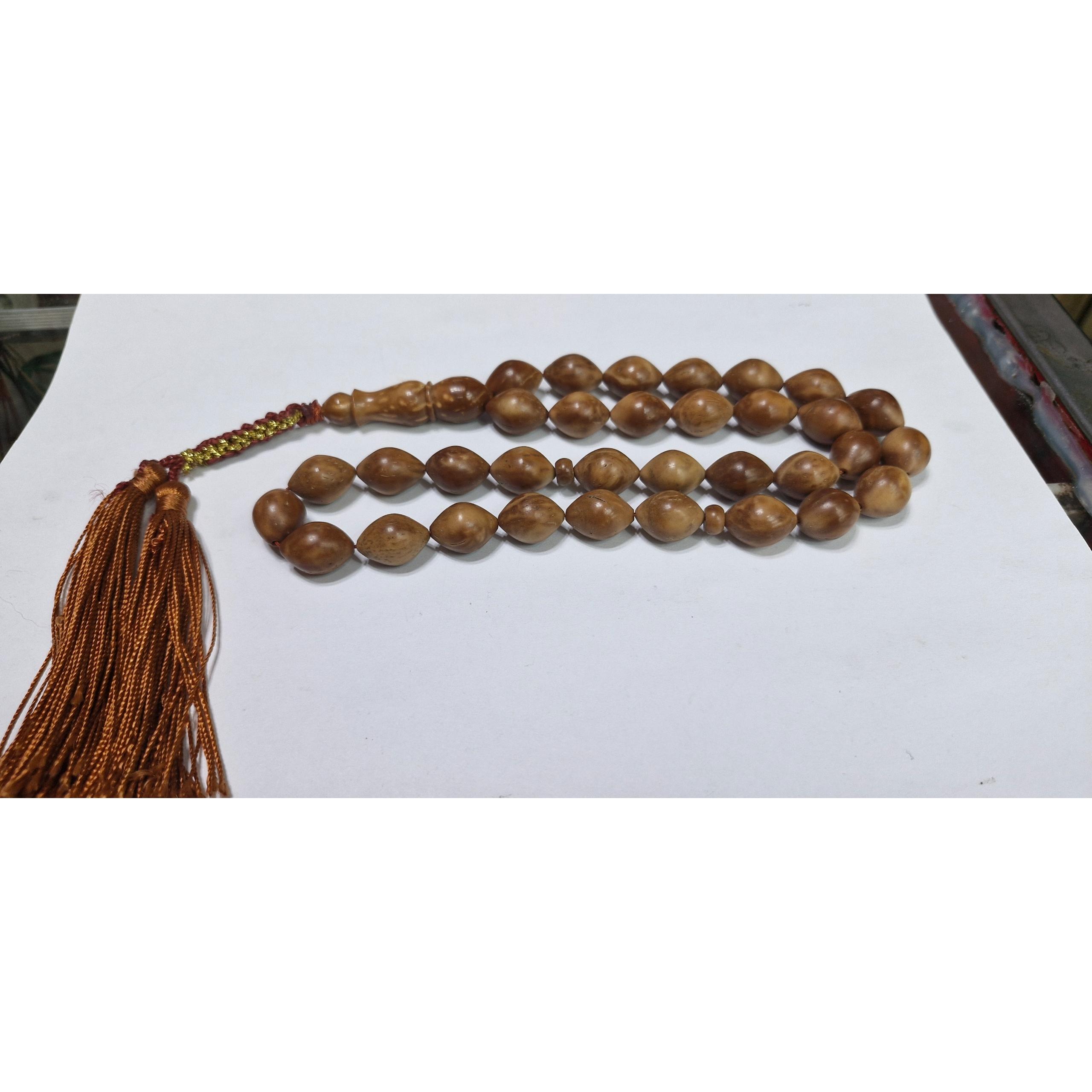 تسبیح کشکول سی و سه دانه آفریقایی تراش دست