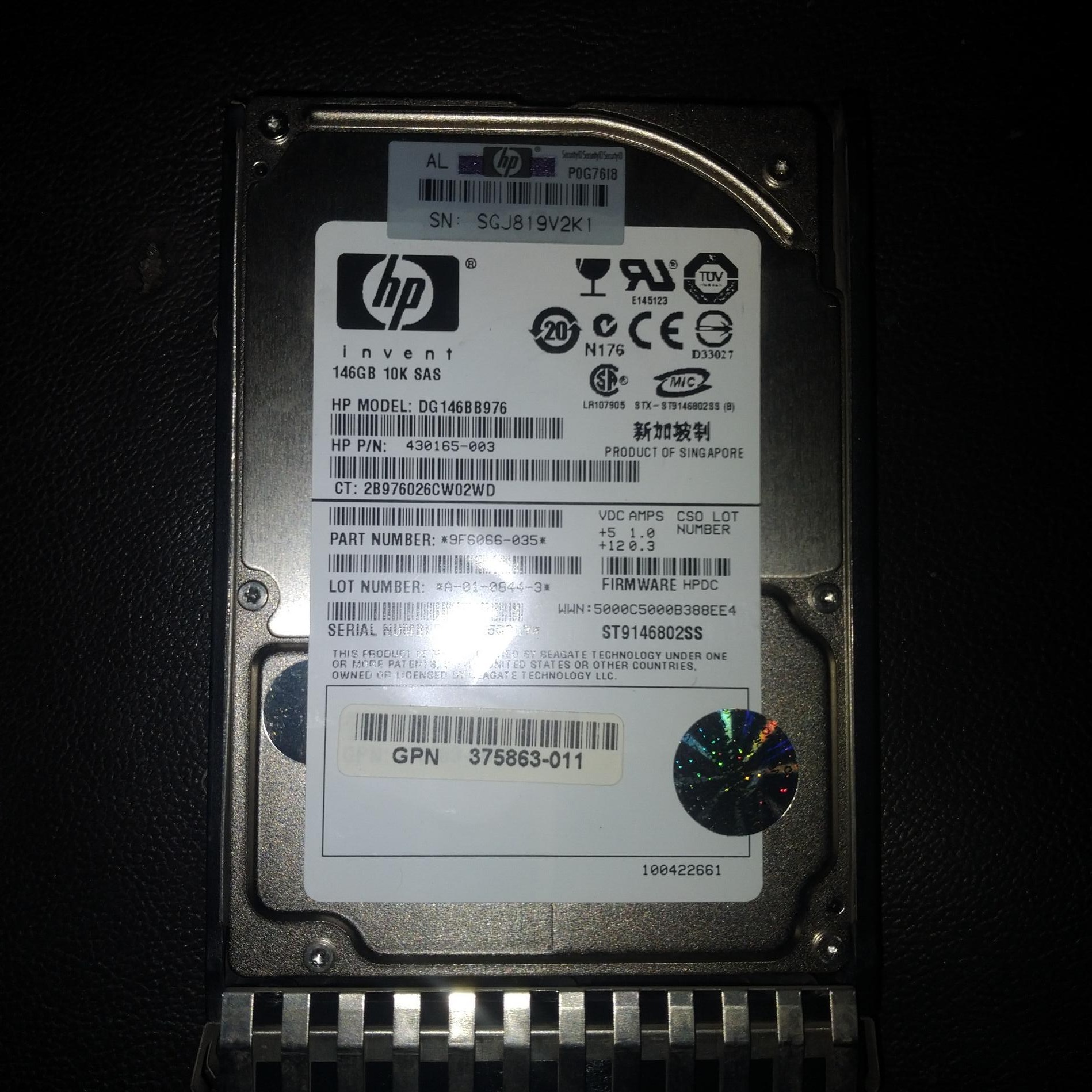 هارد سرور hp 146GB 10K SAS