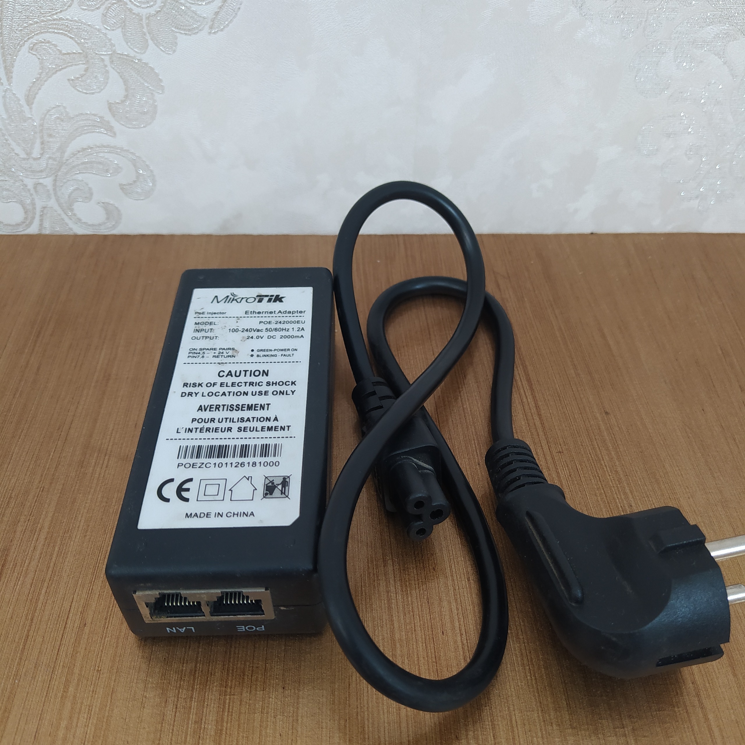 اداپتور poe  میکروتیک 24 ولت