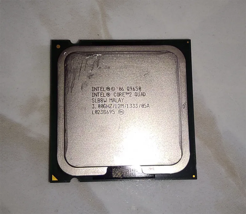 CPU کمیاب چهارهسته ای Intel Core 2 Quad Q9650