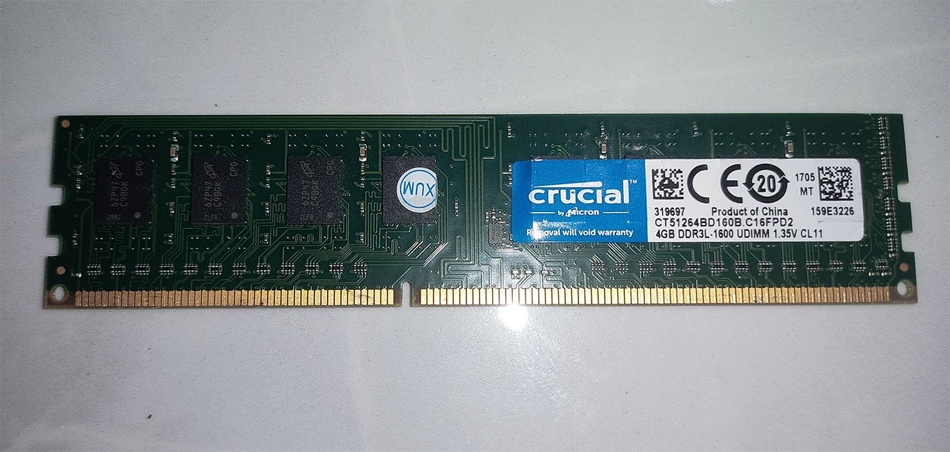 رم4گیگDDR3 ،مارک Crucialسازگاربامادربرد LGA775