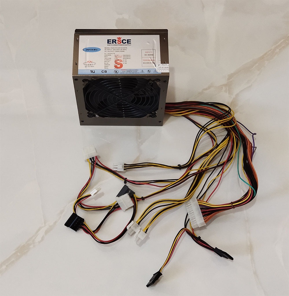 پاورحرفه ای350واتERSCE مدل750W-P4- با 6پین گرافیکی