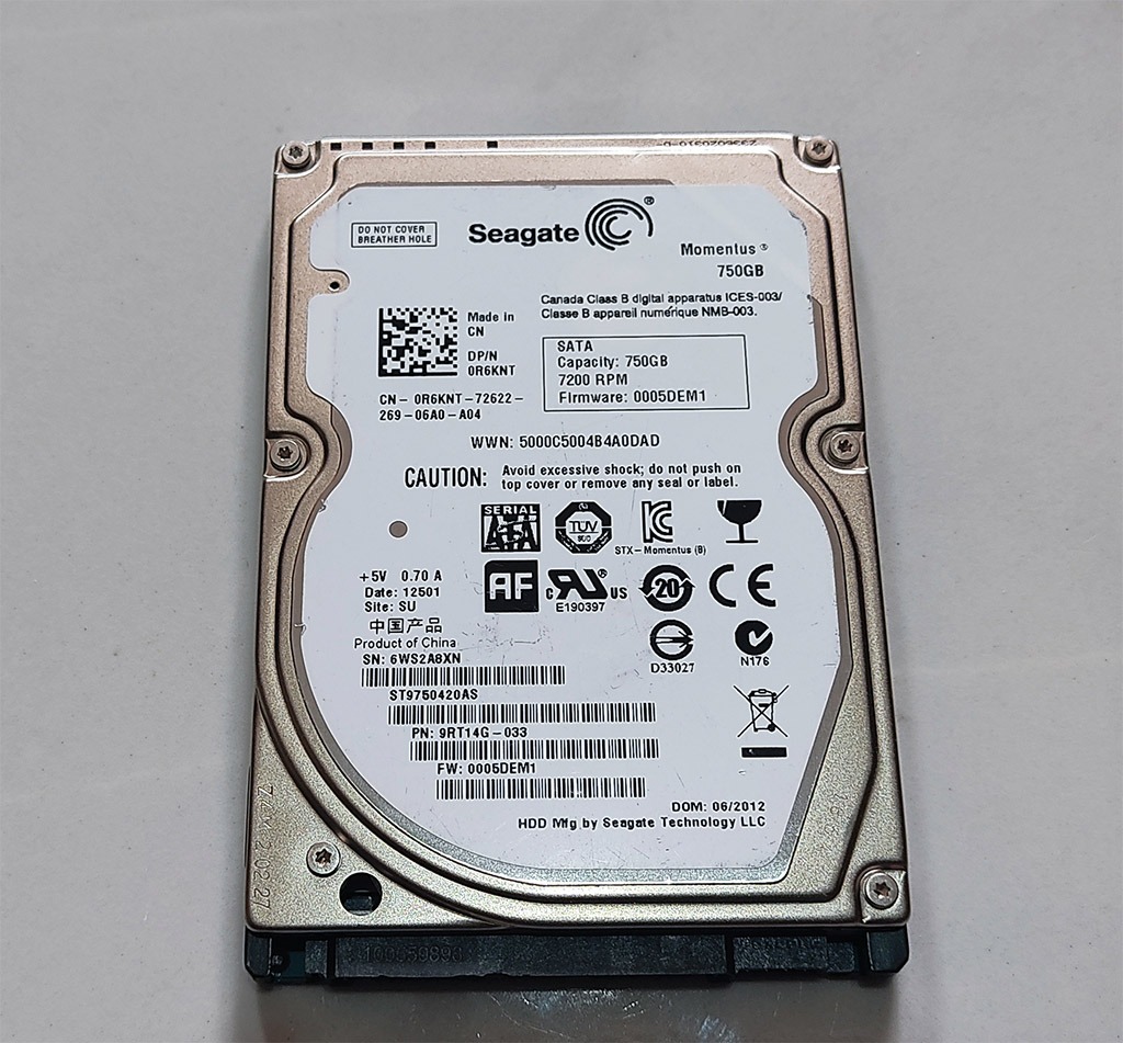 هارد750گیگSeagate-سلامت و کارایی٪100