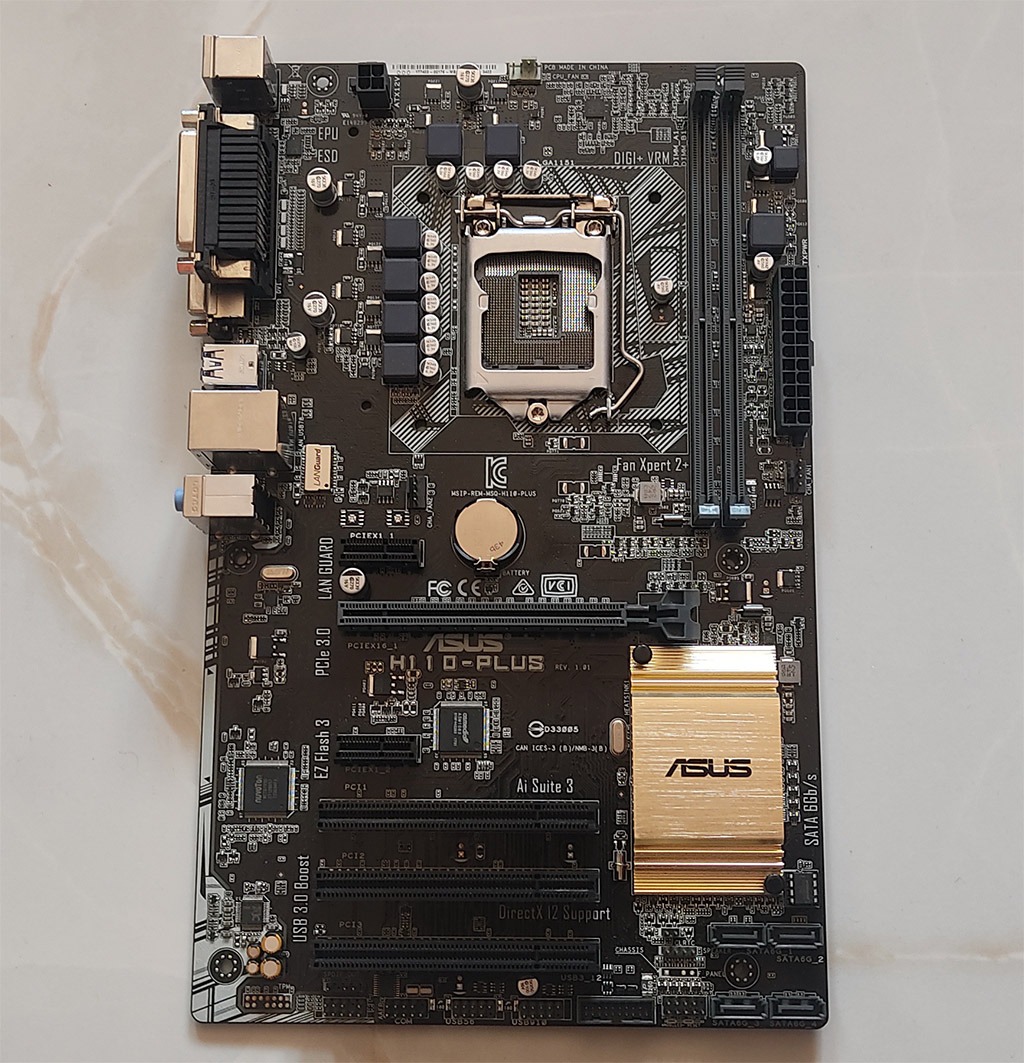مادربرد ASUS H110-PLUS با پشتیبانیcpu نسل 6 و7