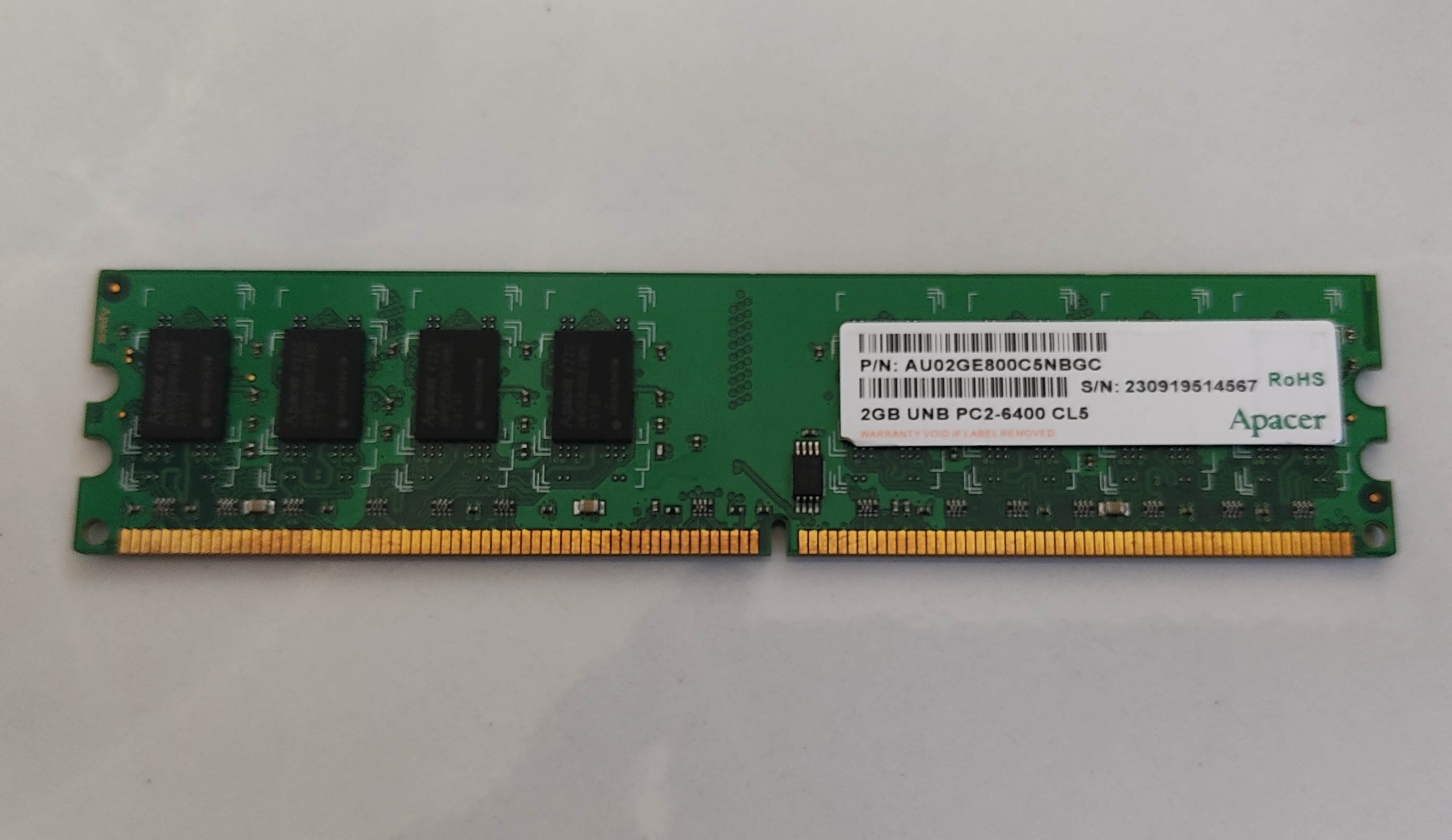 رم 2GB DDR2 ، PC2-6400، Apacer