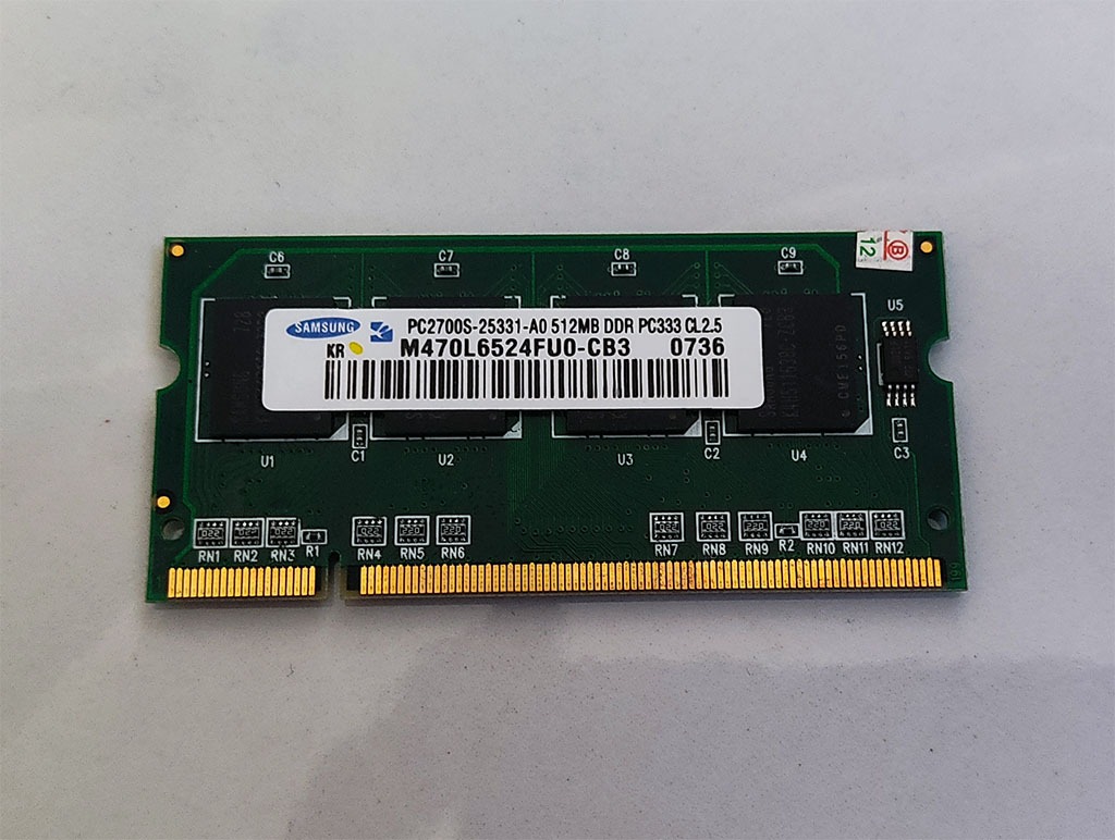 رم کمیاب 512مگابایت DDR باس 333 مارک SAMSUNG