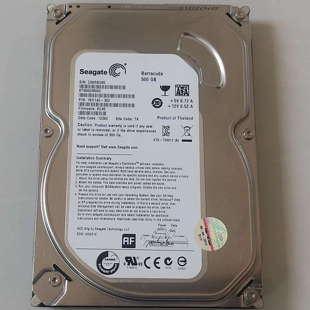 هارد500گیگSeagateسرعت6Gb/s-سلامت و کارایی٪100