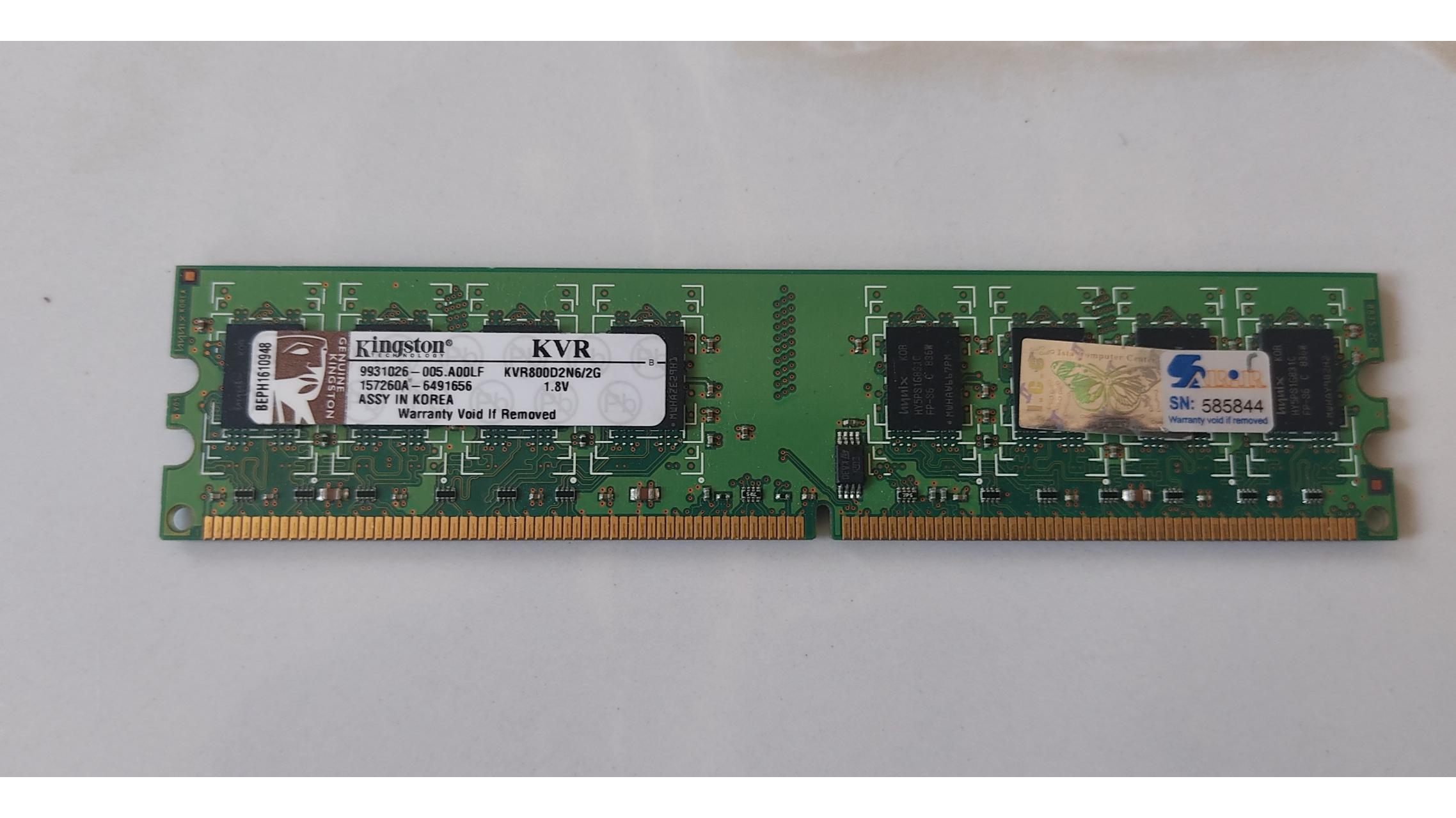 رم 2GB DDR2 ، PC2-6400 مارکKingston